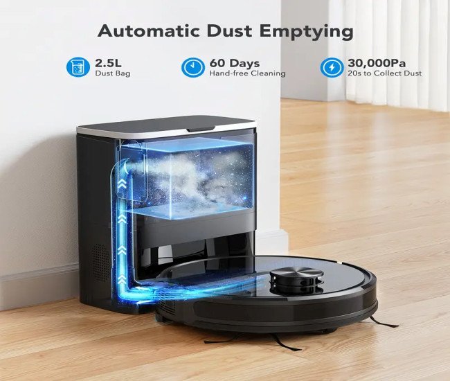 2.5L Automatic Suction Station SD85, Empty Station Dock, Only For Lubluelu SL60D, SL61, NOTED: NOT Fit SL68, L15, L20