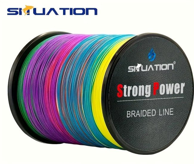 500m/1640ft Super Strong Fishing Line, 4-Strand Multifilament PE Anti-abrasion Braided Line, 10 20 30 40 80 LB for Smooth Long Casting