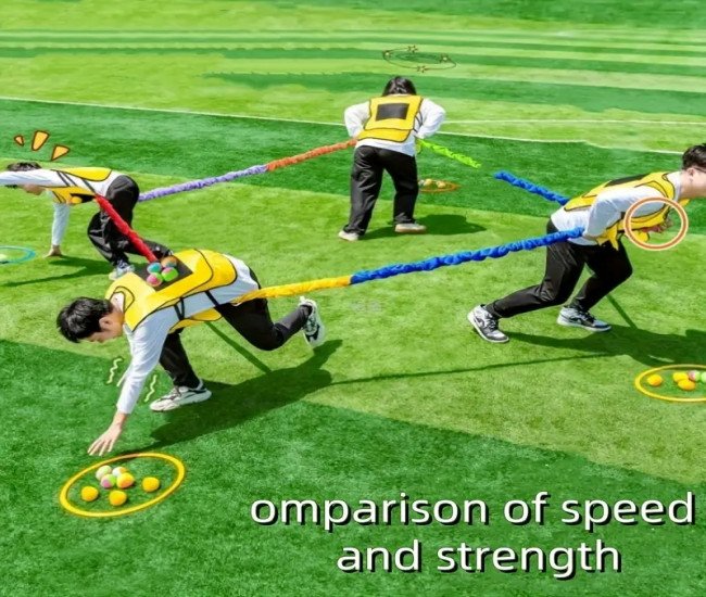 An ideal activity tool for groups, running rope races in various directions, perfect for intimate family relationships, super suitable for outdoor and indoor sports, as well as Christmas and New Year gifts, no need for batteries
