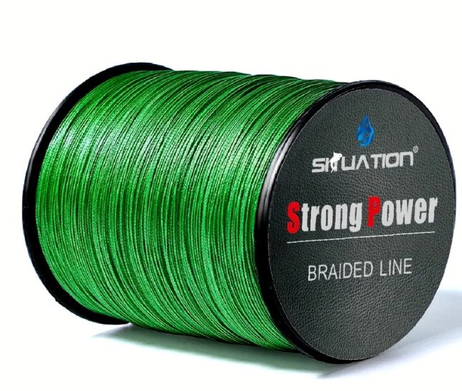 500m/1640ft Super Strong Fishing Line, 4-Strand Multifilament PE Anti-abrasion Braided Line, 10 20 30 40 80 LB for Smooth Long Casting