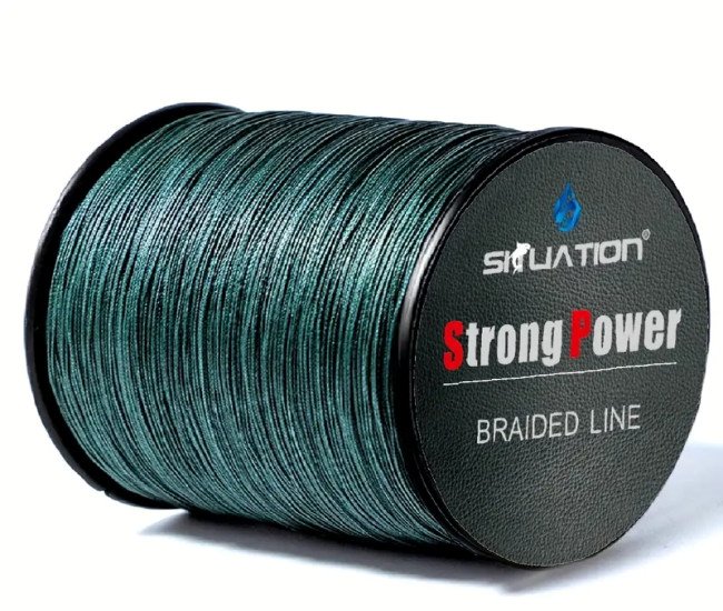 500m/1640ft Super Strong Fishing Line, 4-Strand Multifilament PE Anti-abrasion Braided Line, 10 20 30 40 80 LB for Smooth Long Casting