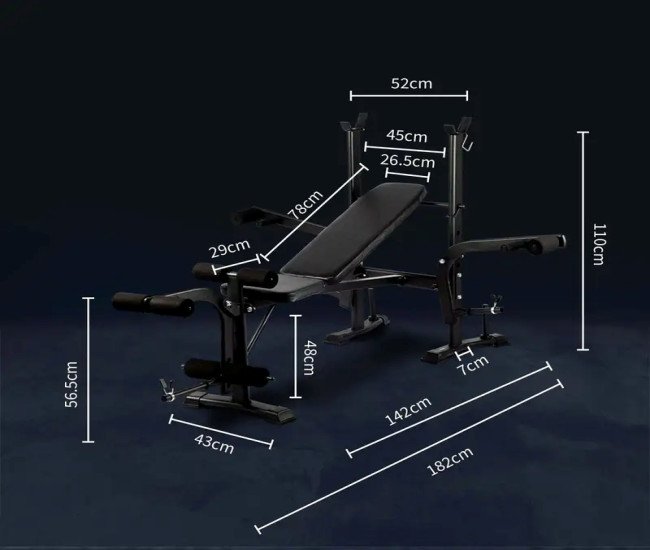 [8-in-1 Press Weight Bench] Weight Bench 8-in-1 Press Multi-Station