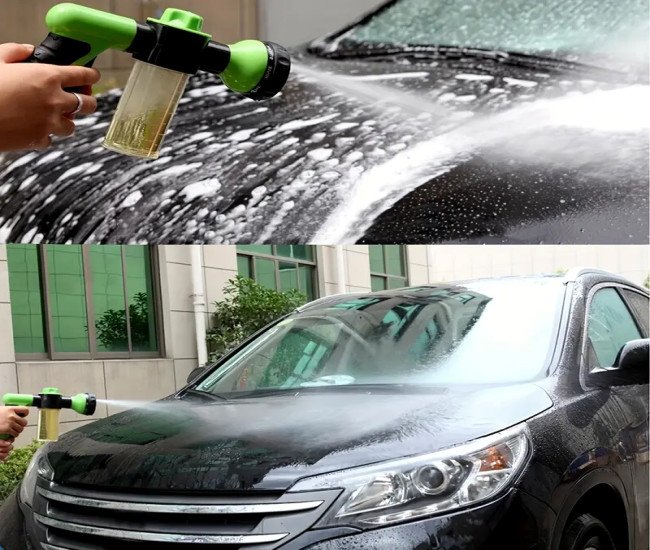 Fastest delivery: 2 business days[1pc 6m High Pressure Car Wash Foam Gun] High Pressure Car Wash Foam Cannon, 6m Adjustable Hose, Acrylic Material, Non-Electric Manual Operation, with Water Gun Cleaning Tool for Washer