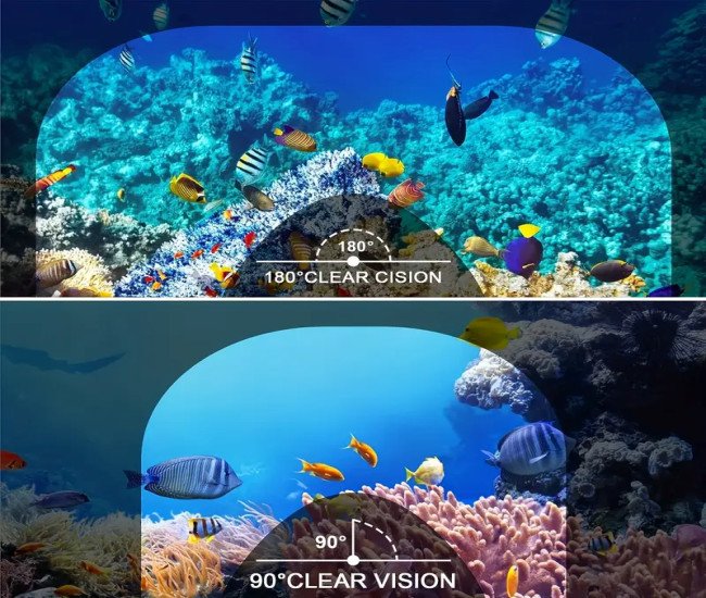 [Full Face Panoramic Snorkeling Mask] [Popular Choice] Full Face Snorkeling Mask with Panoramic View, Safe Breathing, Anti-Fog, Anti-Leakage And Camera Retention-Perfect for Adults And Swimmers Alike