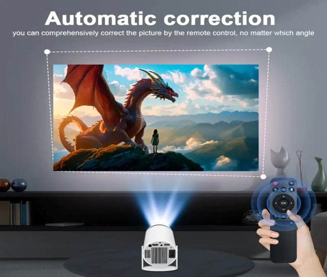 Magcubic HY300Pro Projector Android 11.0 260ANSI WiFi6 AU Plug Allwinner H713 Mali-G312 Dual Wifi HD 1280*720p wireless5.0 4K Auto Correction Home Theater