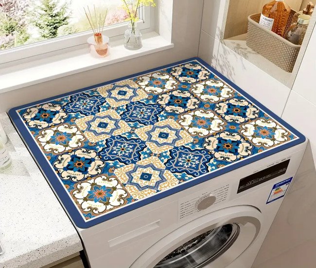 Waterproof and Durable Mosaic Washing Machine Cover - 23.62