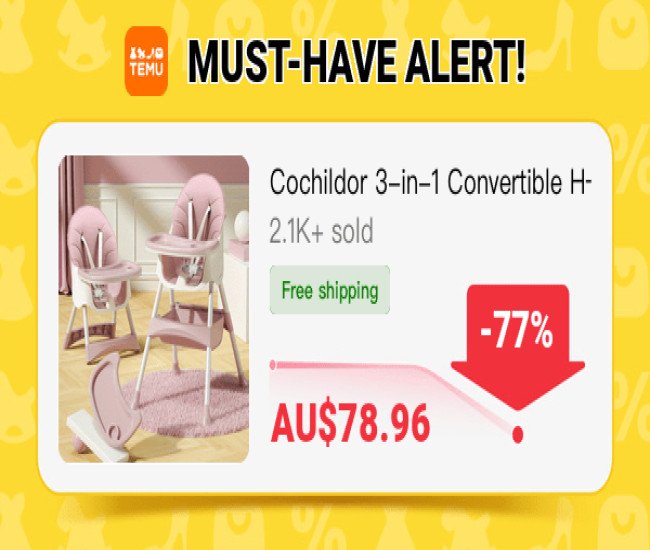 Cochildor 3-in-1 Convertible High Chair, PU Leather Baby Booster Seat