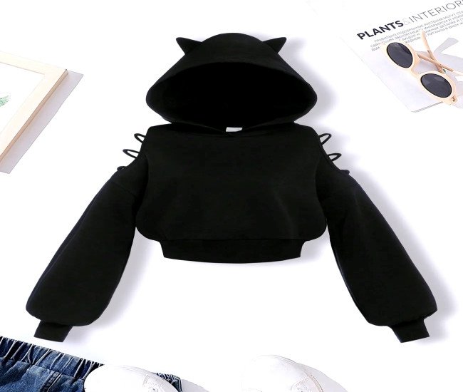 Hooded Active Sweatshirt Women'S Casual Skinny Fit Polyester Hoodie with Rib-Knit Details for Hiking & Outdoor - Solid Color, Slight Stretch Fabric, Knit Weave - Fall/Winter Season