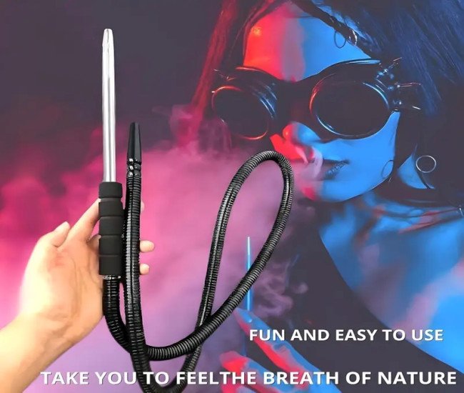 [Reusable Glass Water Pipe Straw] Adjustable Reusable Glass Water Pipe Straw with Comfort Grip Sponge Handle - Durable, Easy-to-Clean for Parties & Bars
