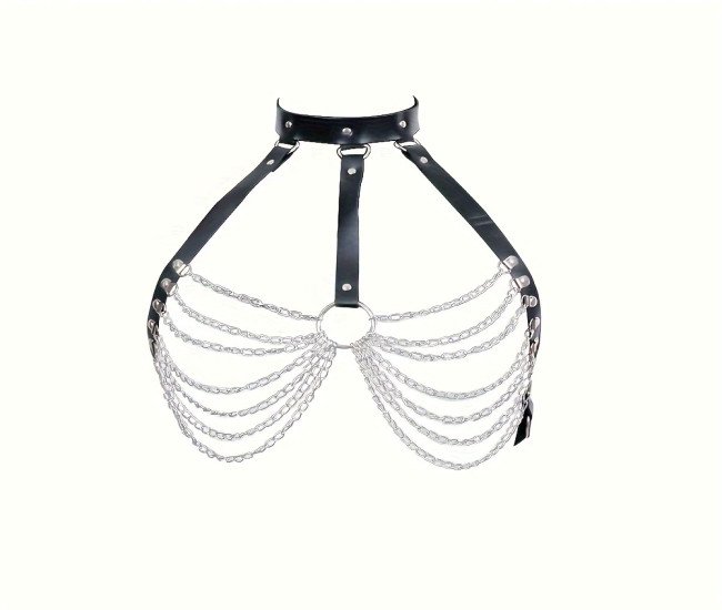 Sexy Chest Line Tassel Suspenders Gothic Women's Girdle