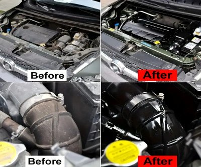 150g Plastic & Rubber Repair Paste - Black Crystal Polish for Car Scratches, Tire Shine & Interior Renewal, Anti-Aging & Fade Resistant, Lasts 2-3 Years Plastic Restorer, Auto Detailing | Before After Showcase | Restorative Polish