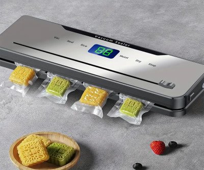 [30 Bags Electric Automatic Sealer] Electric Food Vacuum Sealer Automatic Dry Wet Sealing Packaging Machine With Built-in Cutter+30 Storage Bags