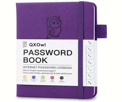 A6 Password Logbook with Alphabetical Tabs - Hardcover Internet Password Organizer, Address Management, and Personal Notes - Ideal for Seniors and Convenient Pocket Size