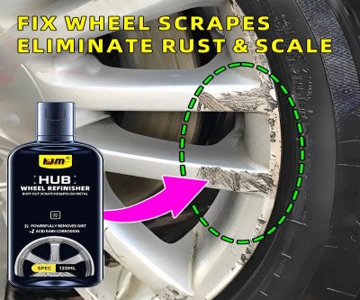 Car wheel hub scratches repair kit, Wheel hub retreading and polishing paste, Automobile wheel hub scratches, rust, fading repair agent, Premium care wax for wheel hub