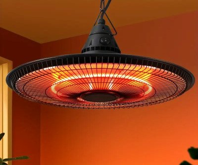 Devanti 1500W Hanging Outdoor Patio Heater with Remote Control - Adjustable Height, 360° Radiant Heating, All-Weather Use, Portable & Easy Mounting for Backyard, Garden, Poolside, Outdoor Heater, Modern Heating Solution, Efficient Heating Element