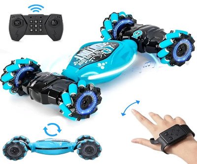 Gesture Sensor] Remote Control Stunt Car - 2.4GHz, 4WD, Gesture Sensor, 360° Flip, Lights & Music - Perfect for Boys & Girls Birthday Gifts
