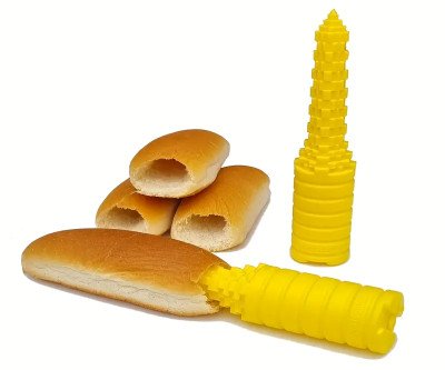 Hot Dog Bun Driller, Perfect for Grilling and BBQ, Ideal Size for Brats and Other Sausages
