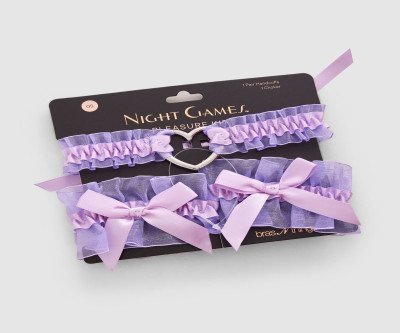 Night Games Prom Queen Choker & Handcuff Set - Light Purple