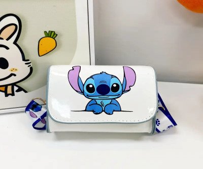 Stitch Crossbody Coin Purse for Women - Cute Cartoon Animal Print Bag with Detachable Strap & Magnetic Closure, Compact 11.0x9.5 cm Shoulder Bag, Mixed Colors